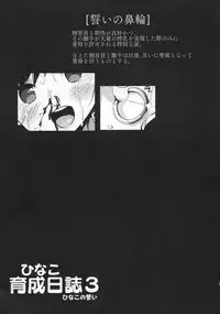 (C96) [Entelekheia (chirumakuro)] Hinako Ikusei Nisshi 3 Hinako no Chikai