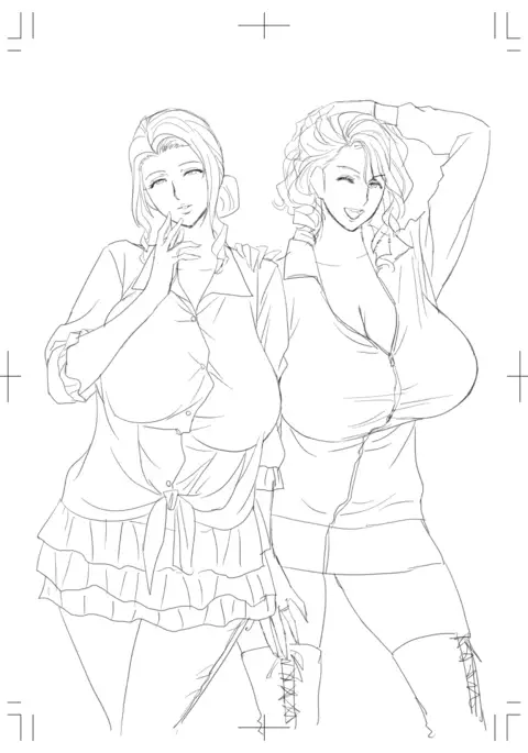 twin Milf Color Page Hokan Pack